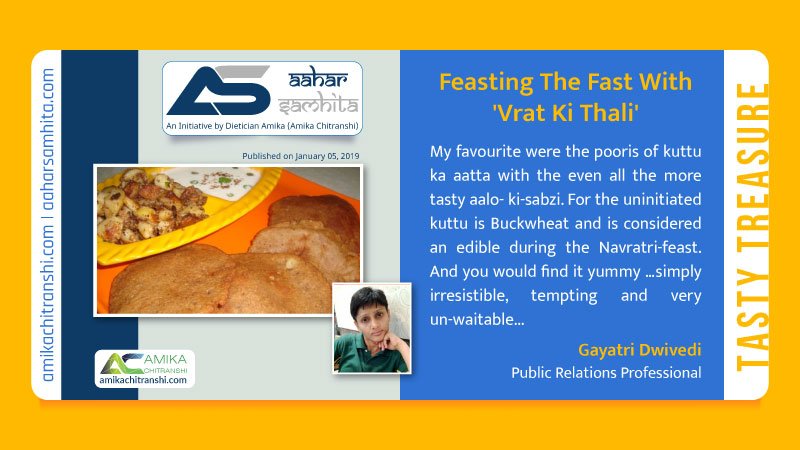 Feasting The Fast With Vrat Ki Thali - Aahar Samhita by Dietician Amika